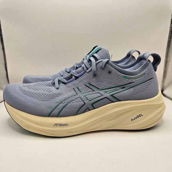 ASICS MEN\'S 11.5 GEL NIMBUS 26 GRAY GREEN 1011B892 NWOB RUNNING SHOES main image 5